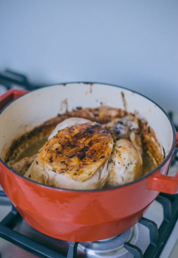 Maltese Whole Roast Chicken with White Wine Sauce Cover Image