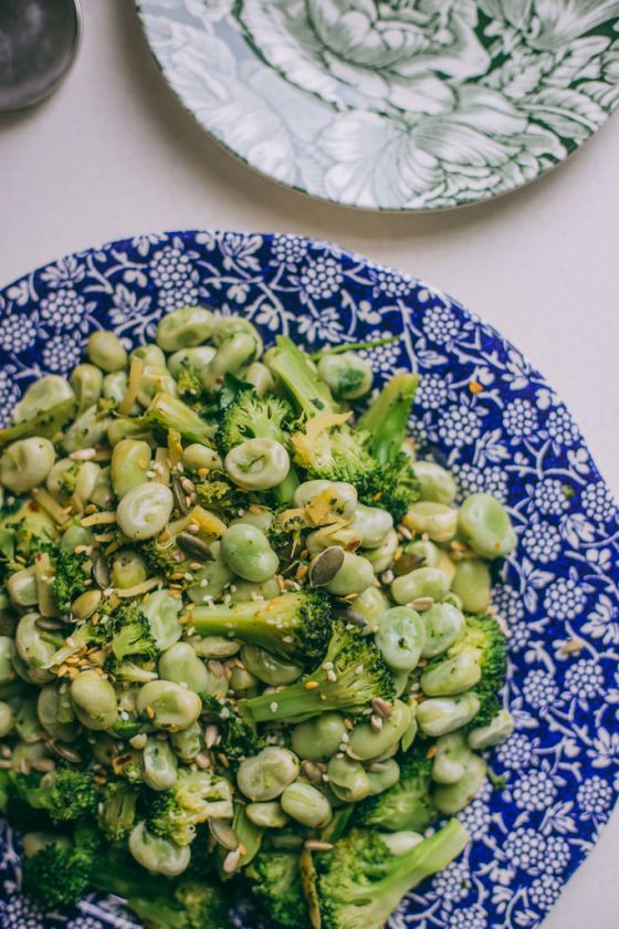 Asian Broad Bean & Broccoli Salad