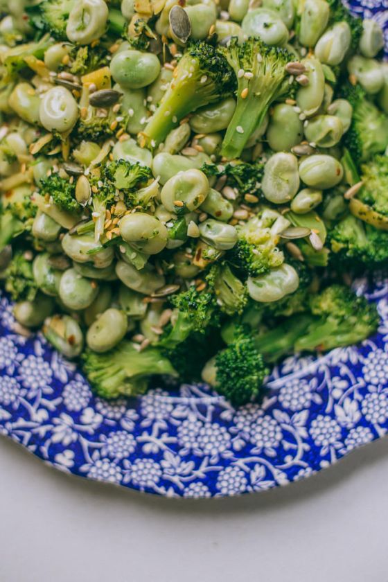 Asian Broad Bean & Broccoli Salad
