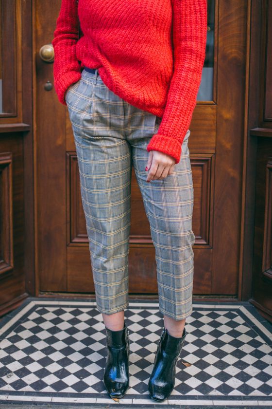 A Cozy Sweater & Plaid Pants