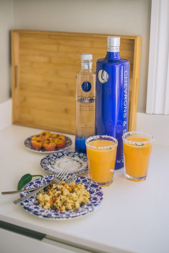Tofu Akuri & Spiced Grapefruit Punch