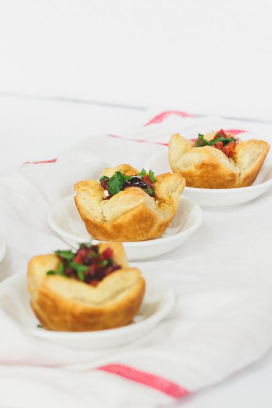 Goat Cheese Cups with Sundried Tomato-Kalamata Tapenade