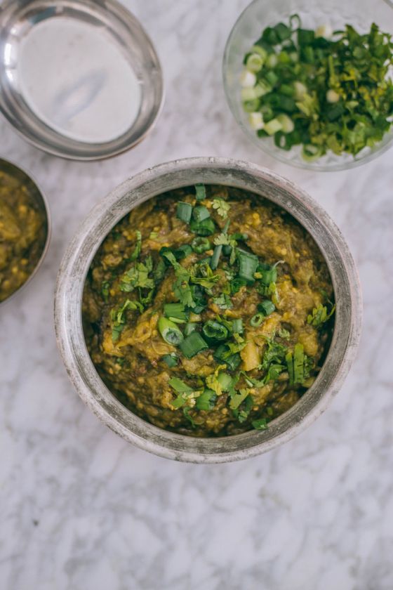 Baingan Bharta Recipe: Indian Spiced Roasted Eggplant Mash