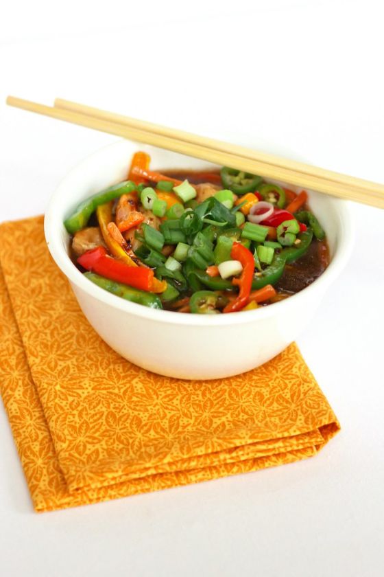 Sweet Pepper and Chicken Stir Fry Recipe