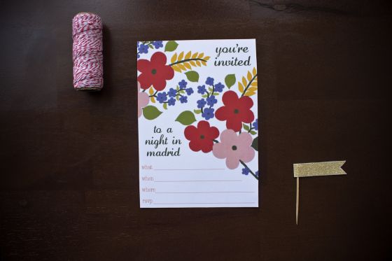 Printable Floral Party Invitation