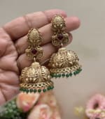 Non-Idol Bridal Jhumka Thumbnail 2 - Nethiel Jewelry