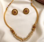 Antique Pearl Hasli Necklace Set Thumbnail 1 - Nethiel Jewelry