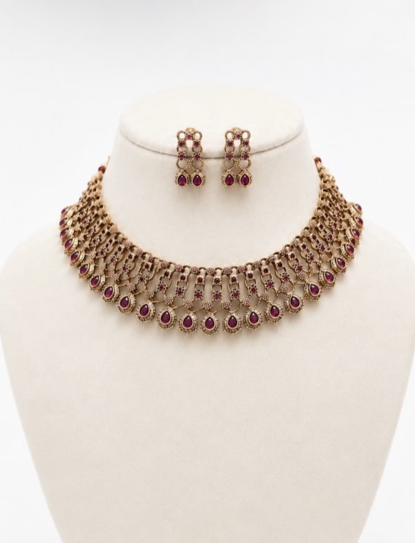 Ruby Kemp Choker Set - Nethiel Jewelry