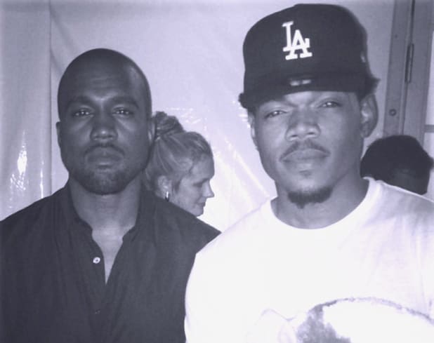 Kanye West with Chance The Rapper.