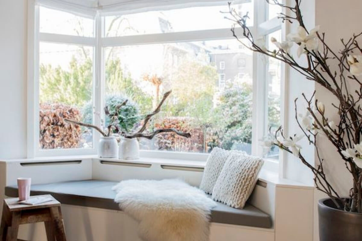Bay window with 3 panes