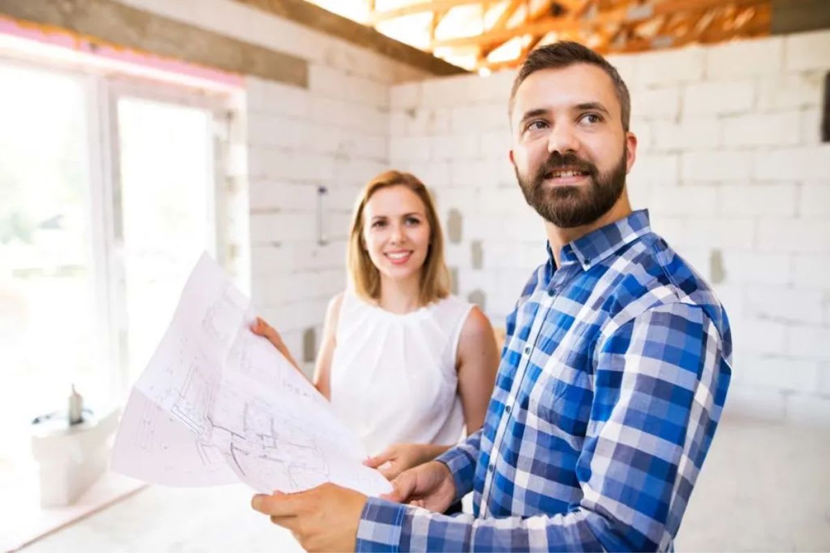 Couple building home