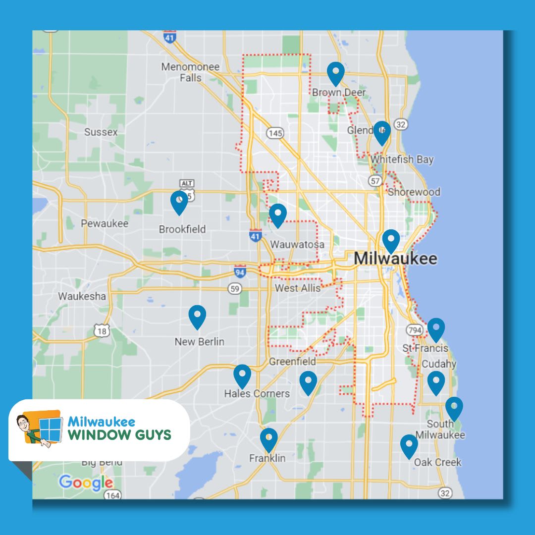 Milwaukee Window Guys Map