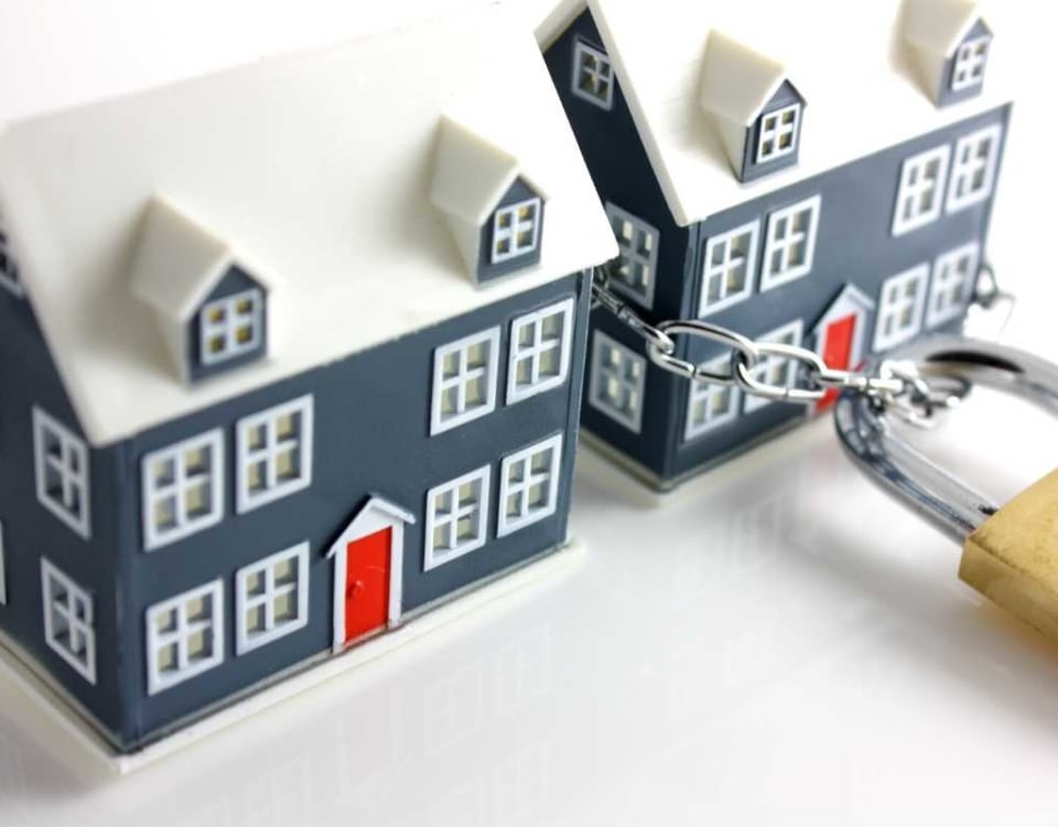 Lock securing a home