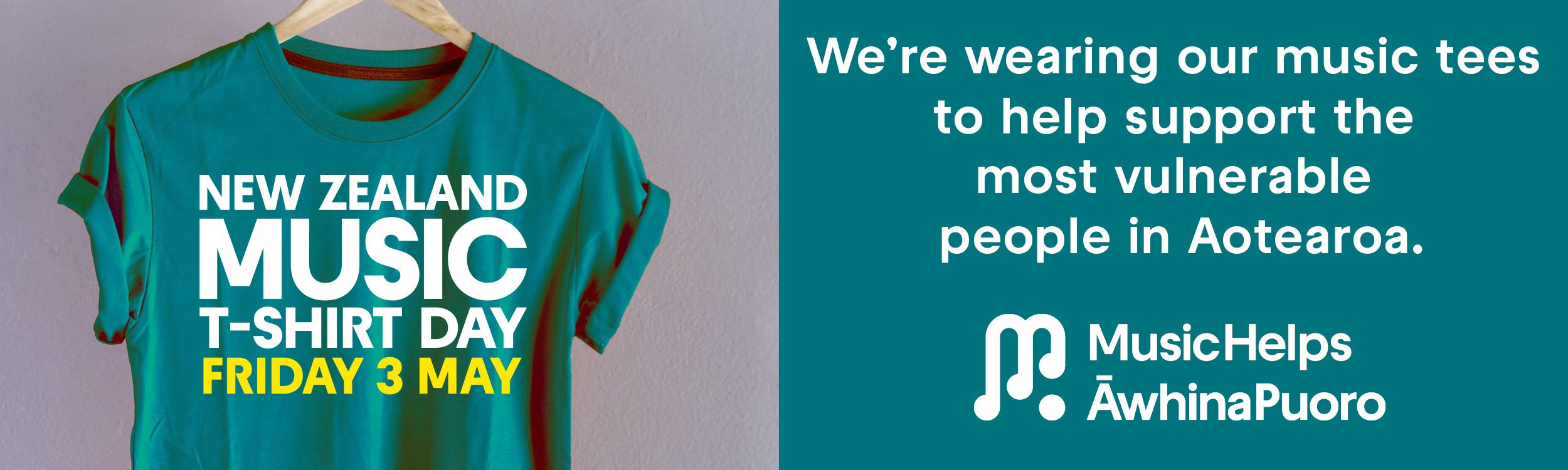 Support Harvey Norman for NZ Music TShirt Day and make a donation.