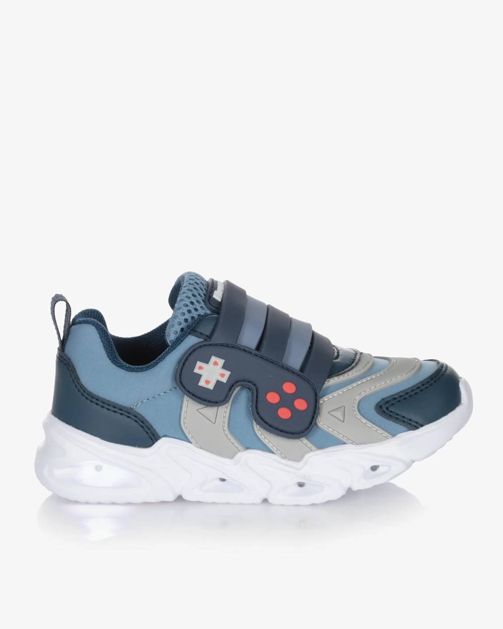 Beppi-Boys Blue Light-Up Trainers with Game Console Straps | Childrensalon