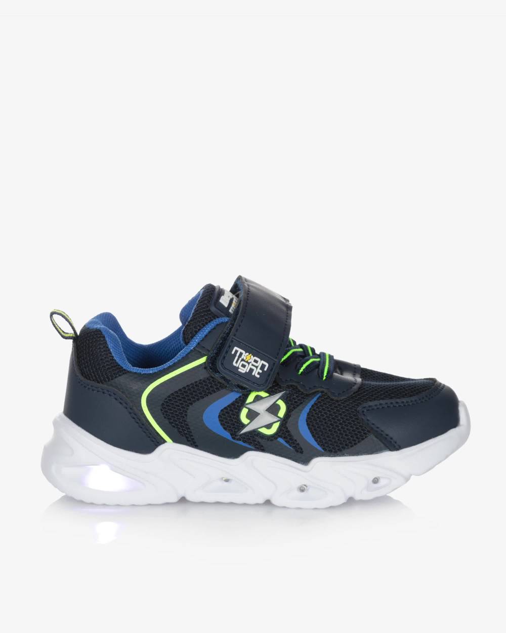 Beppi-Boys Navy Blue Light-Up Trainers | Childrensalon