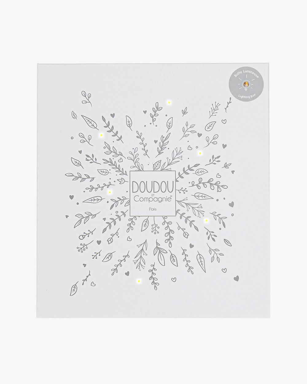 Doudou et Compagnie-White Plush Teddy Bear Comforter (25cm) | Childrensalon