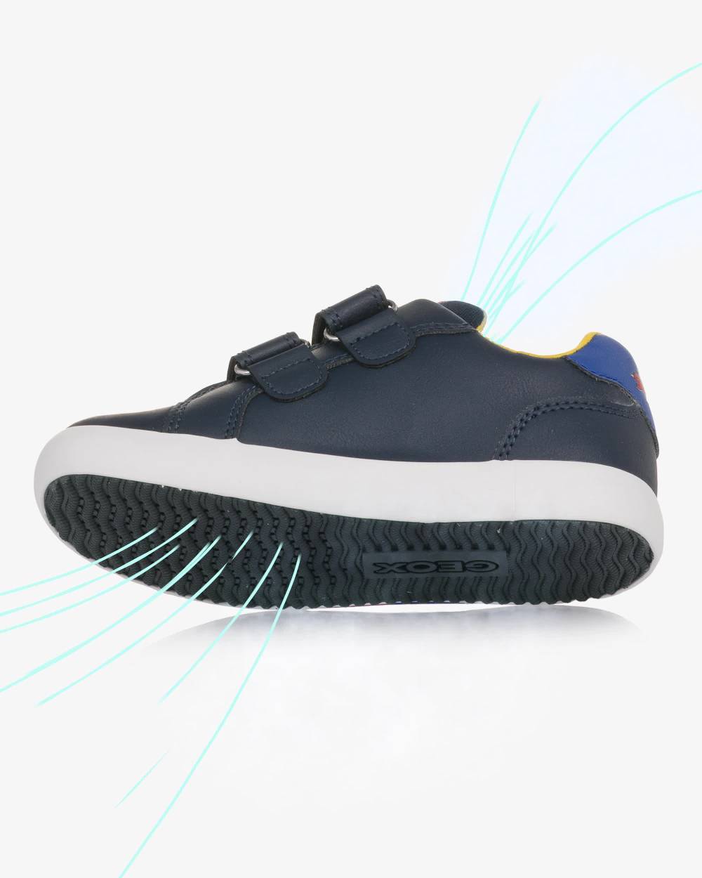 Geox-Boys Navy Blue Superman Velcro Trainers | Childrensalon