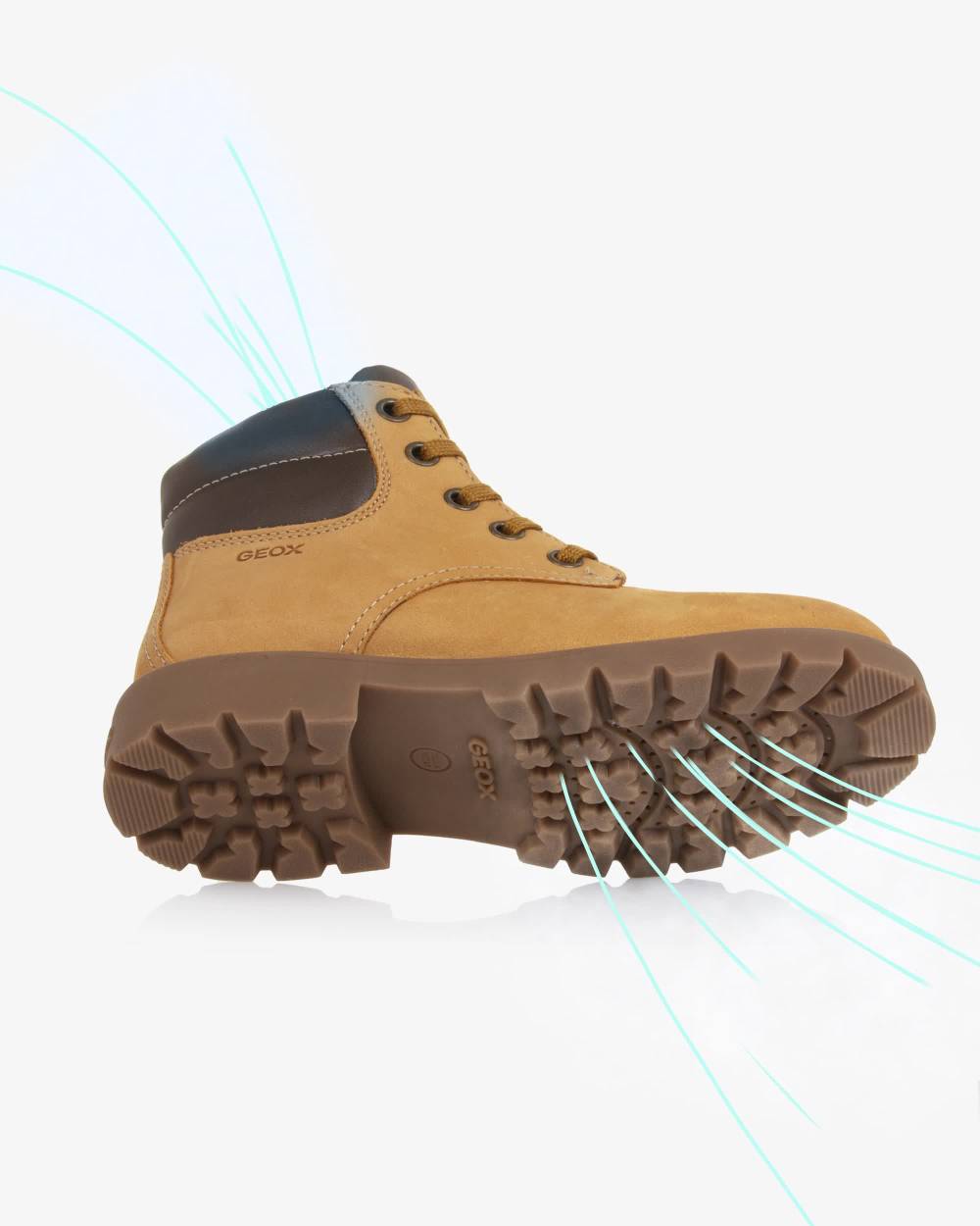 Geox-Boys Yellow-Brown Ankle Boots with Side Zip | Childrensalon