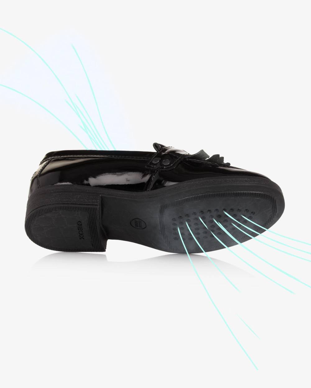 Geox-Черные лоферы из лакированной кожи для девочек | Childrensalon