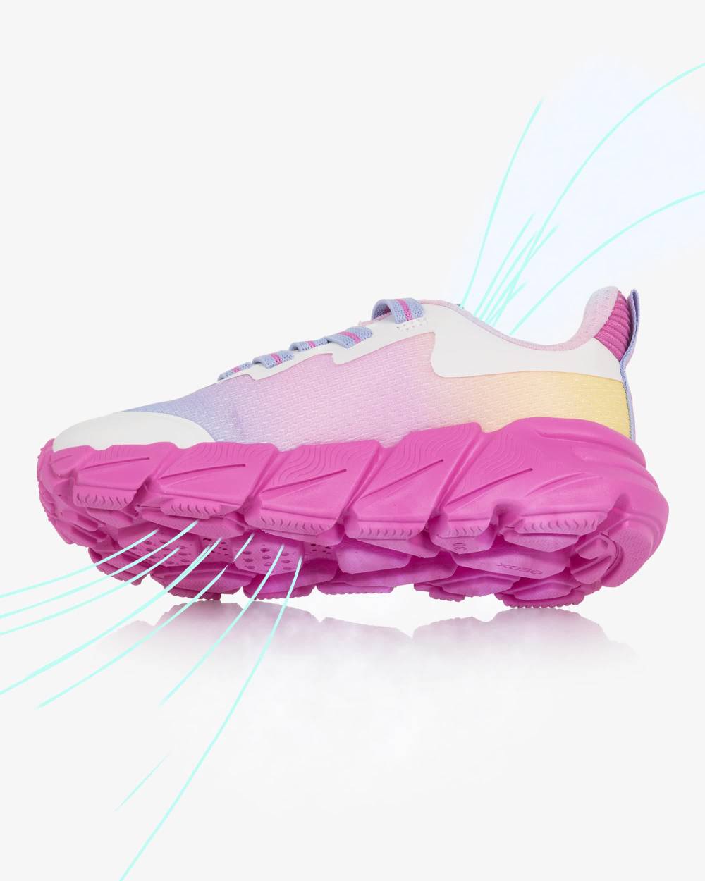 Geox-Girls Pink & Lilac Slip-On Trainers | Childrensalon