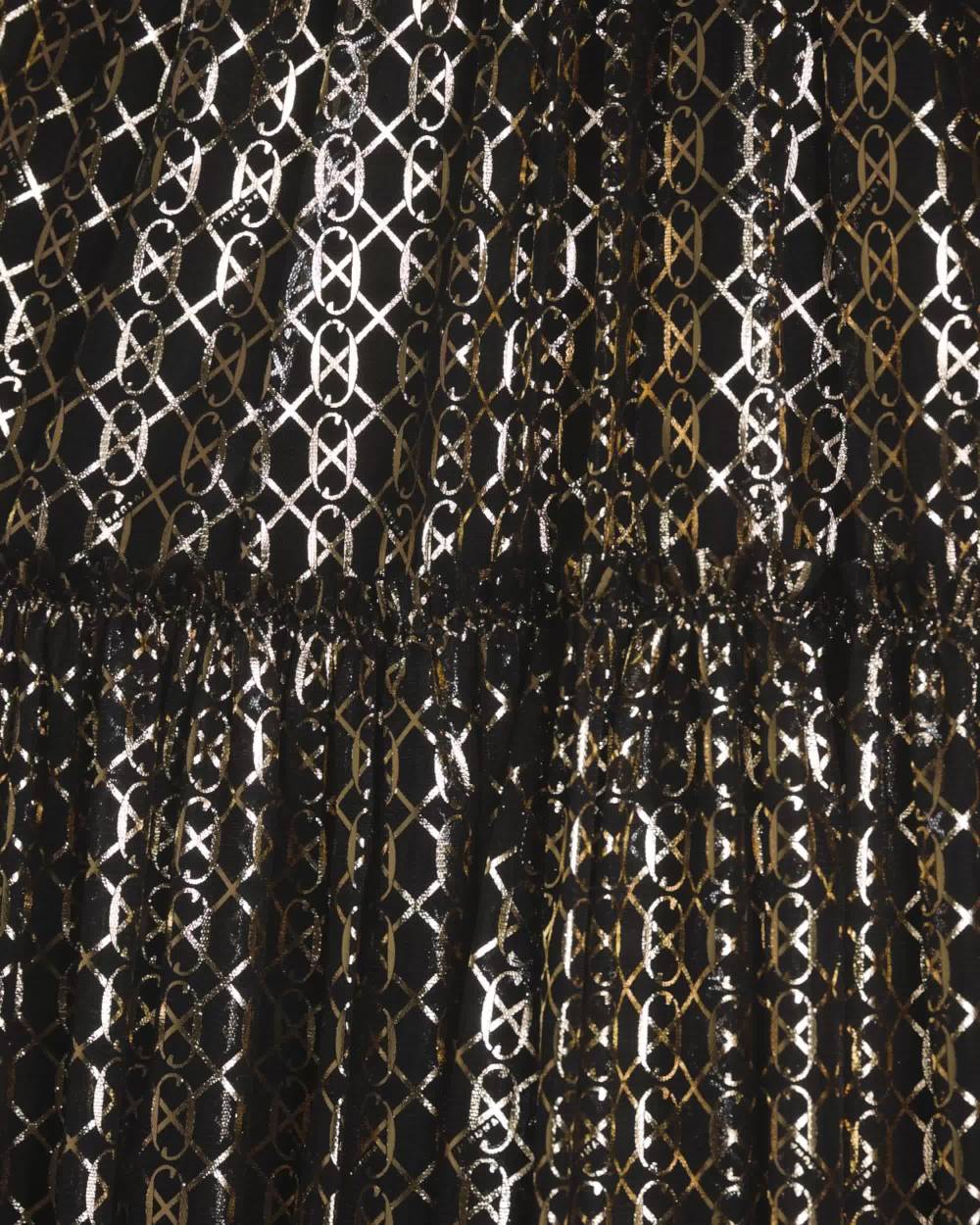 Junona-Girls Black & Metallic Gold Tulle Dress | Childrensalon