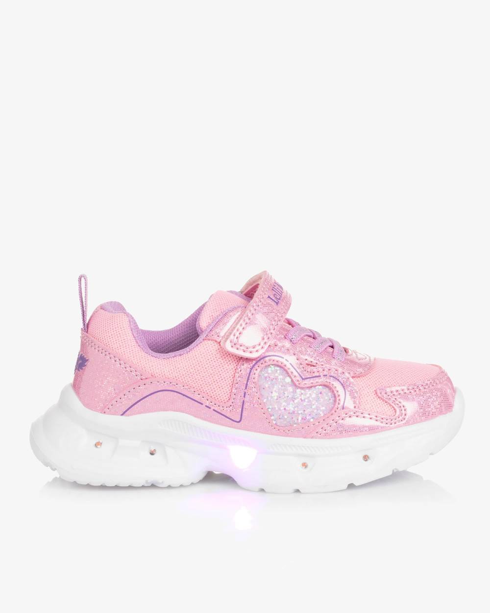 Lelli Kelly-Кроссовки розовые с сердечком и подсветкой для девочек | Childrensalon