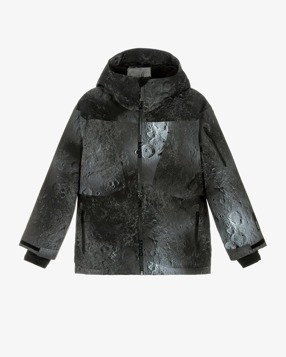 Molo-Boys Black Moon Print Technical Ski Jacket | Childrensalon