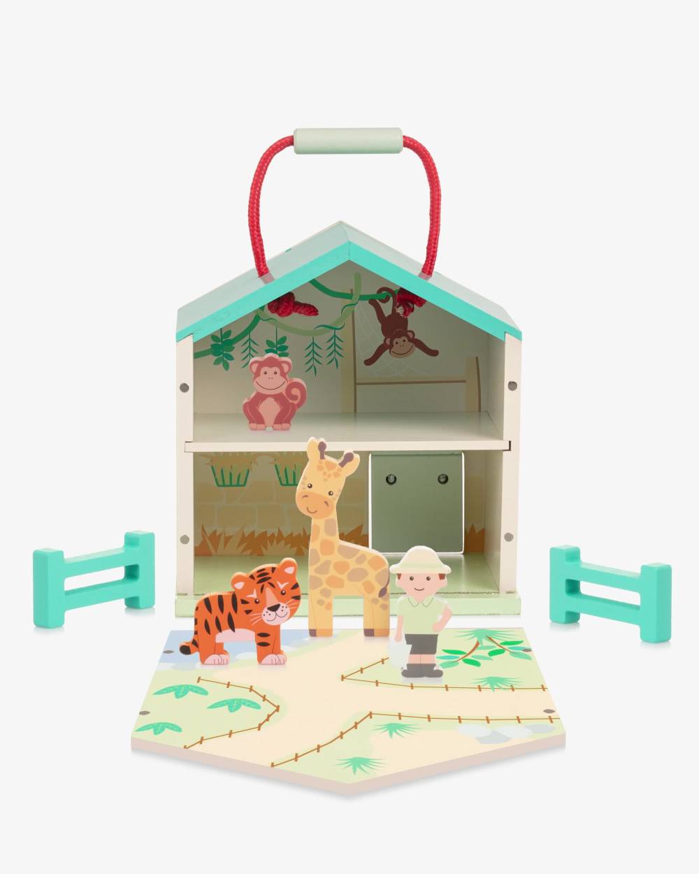 Orange Tree Toys-طقم لعبة خشبية حديقة الحيوانات (20 سم) | Childrensalon
