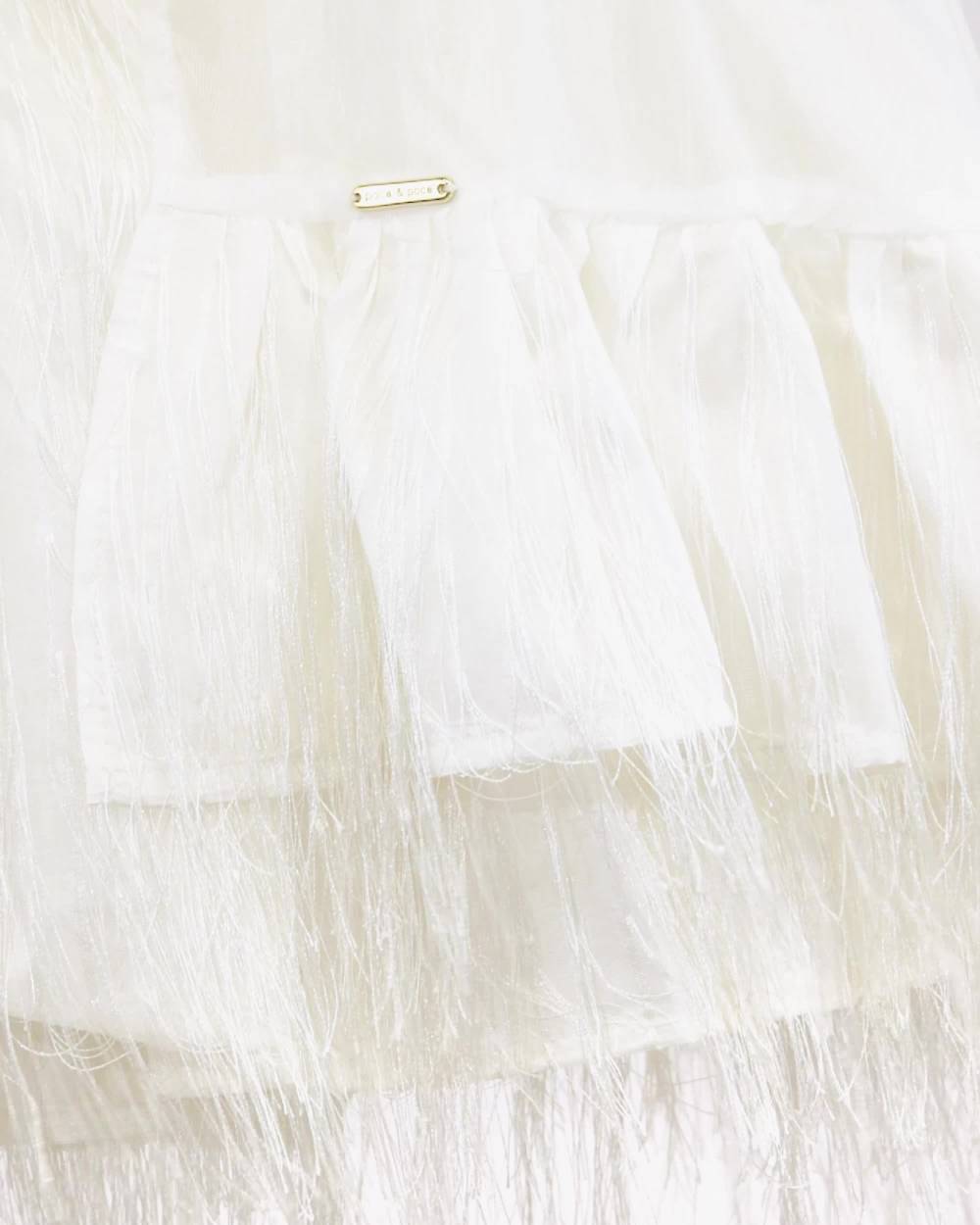 POCA & POCA-Girls Ivory Organza Cape Dress | Childrensalon