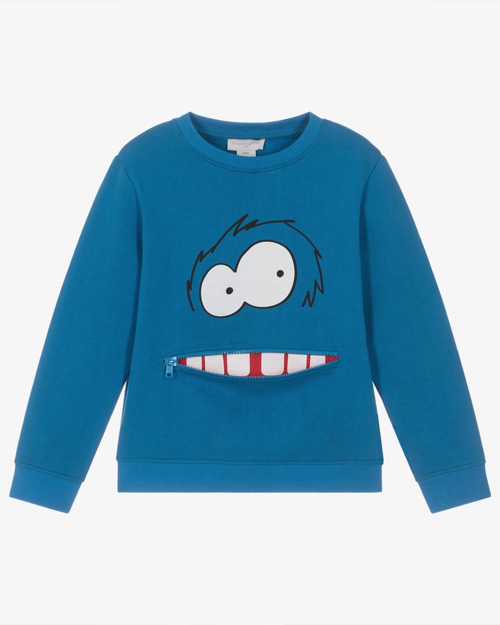 Stella McCartney Kids-Boys Blue Monster Face Sweatshirt | Childrensalon