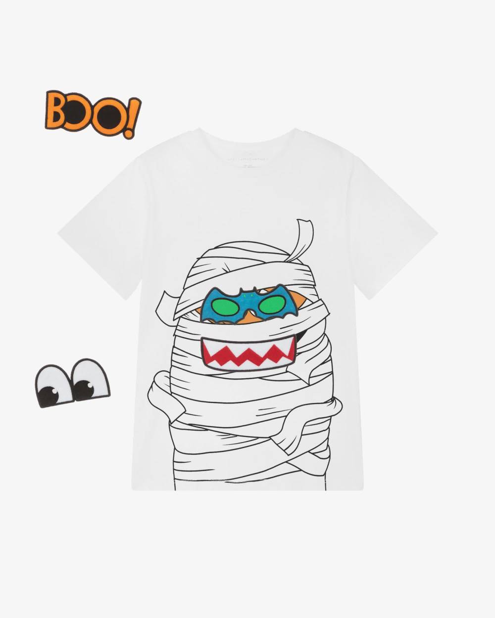 Stella McCartney Kids-Boys White Halloween Mummy Cotton T-Shirt | Childrensalon