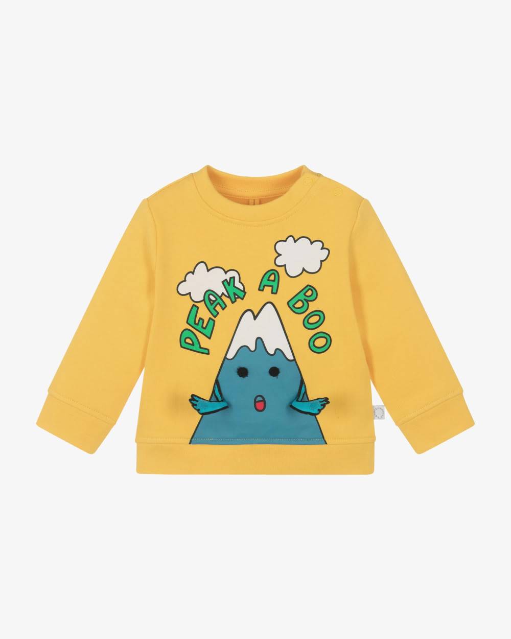 Stella McCartney Kids-Boys Yellow Cotton Peak A Boo Sweatshirt | Childrensalon