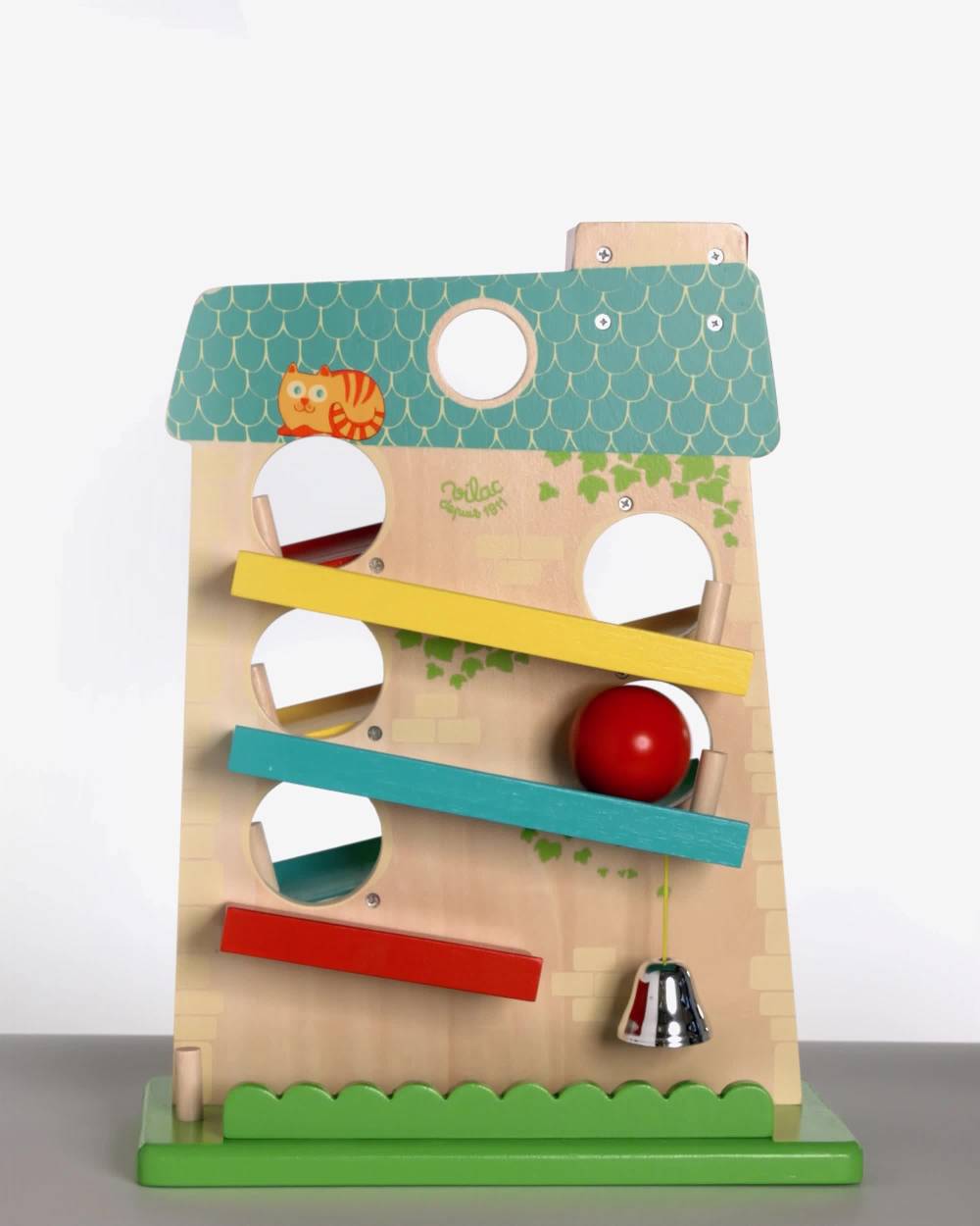Vilac-Blue Wooden House Activity Toy Set (35cm) | Childrensalon