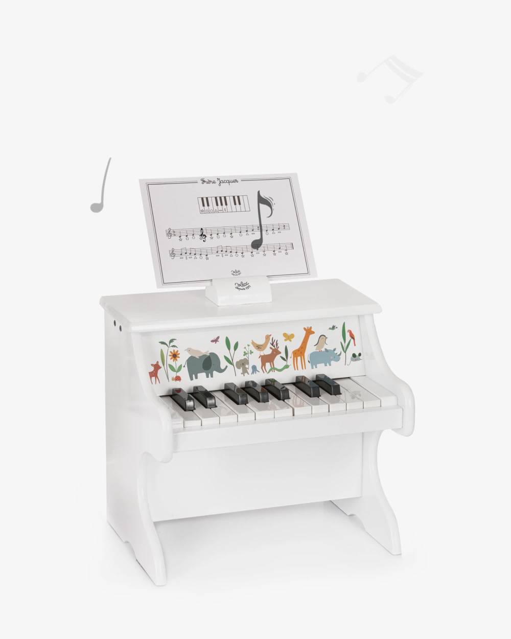 Vilac-White Wooden Mini Piano (32cm) | Childrensalon