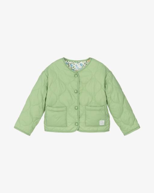 Mayoral-Girls Green Reversible Quilted Jacket | Childrensalon