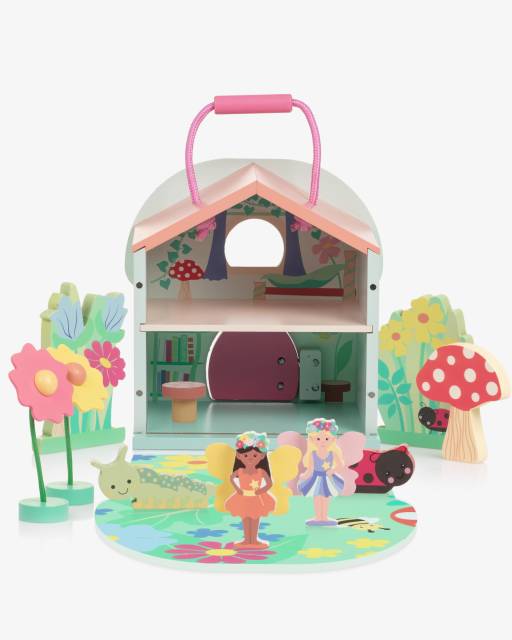 Orange Tree Toys-Fairy House Wooden Play Set (20cm) | Childrensalon
