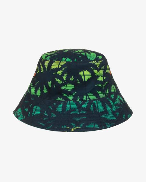 Playshoes-Boys Blue Palm Trees Reversible Hat (UPF 40+) | Childrensalon