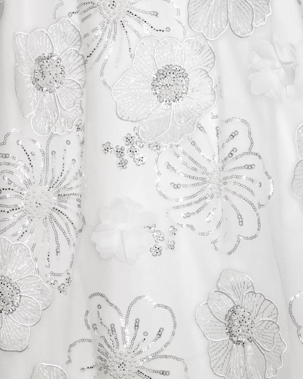 Junona-Girls Elegant White Floral Gown | Childrensalon Outlet