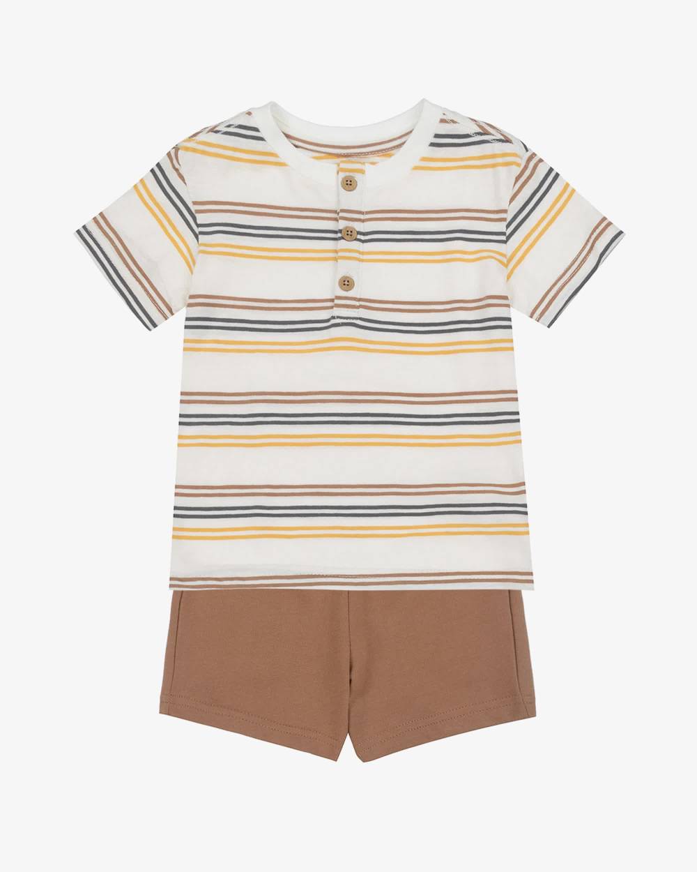 ليتل مي-طقم شورت بيج بطبعة زرافة للأولاد | Childrensalon Outlet