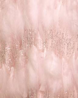 Junona-Girls Rosy Feathered Sequin Gown | Childrensalon Outlet