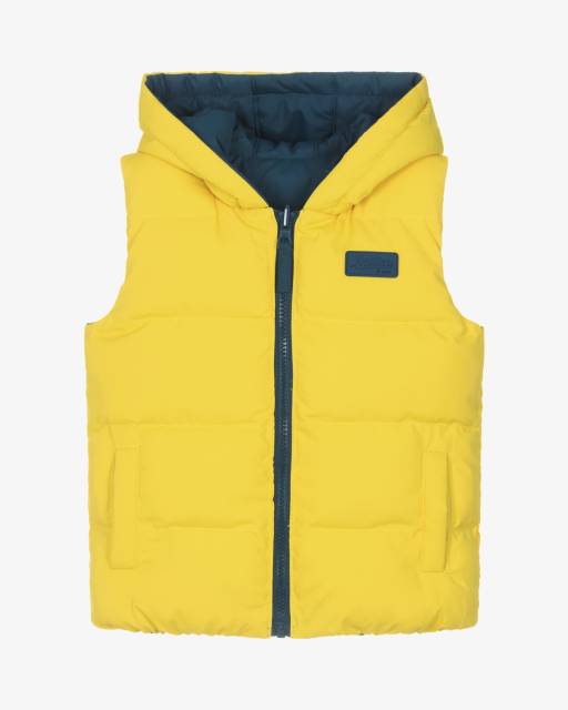 Mitch & Son-Boys Blue & Yellow Reversible Puffer Gilet | Childrensalon Outlet