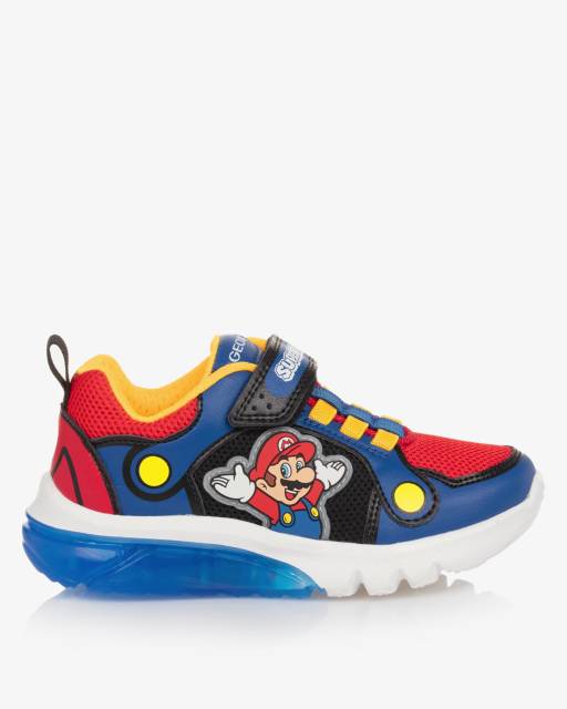 Geox-Boys Light-Up Blue Mario Trainers | Childrensalon Outlet