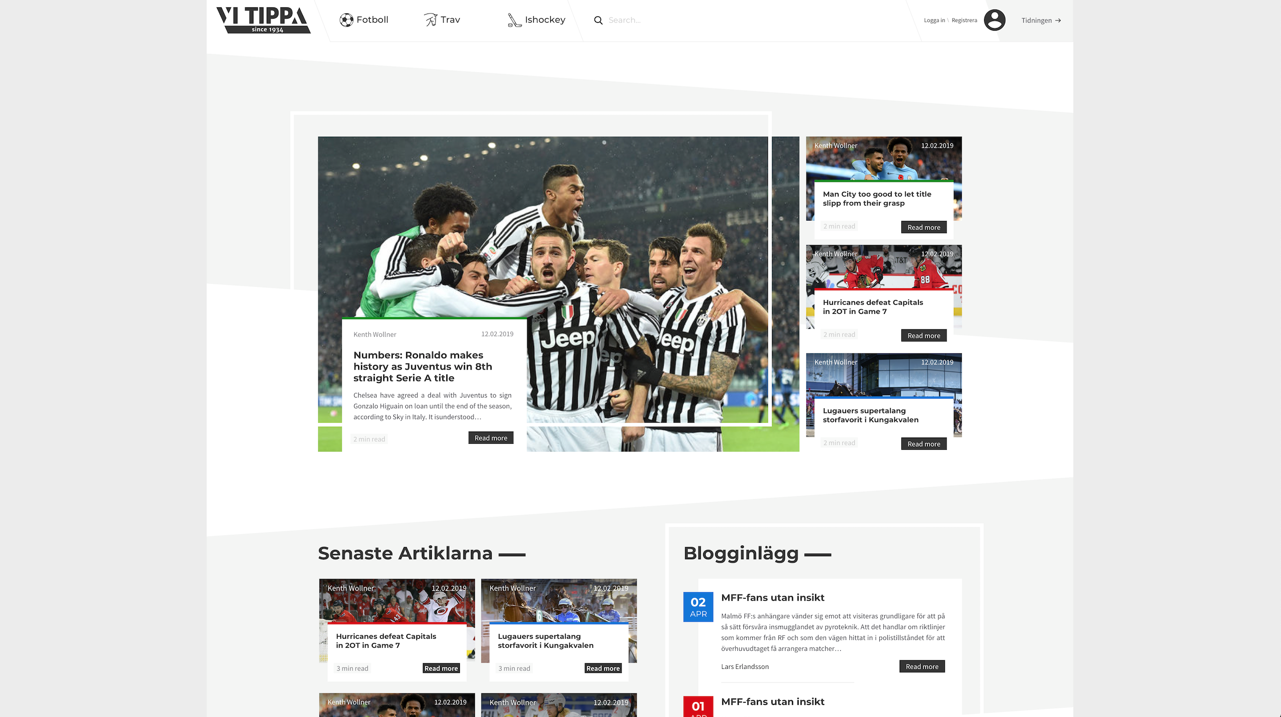 Vi Tippa Sports Magazine Platform