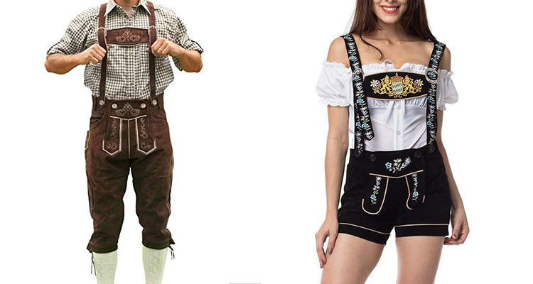 lederhosen men lady