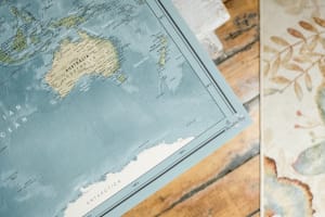 Australien und Neuseeland auf der Karte