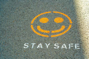 Bleibt gesund - Smiley