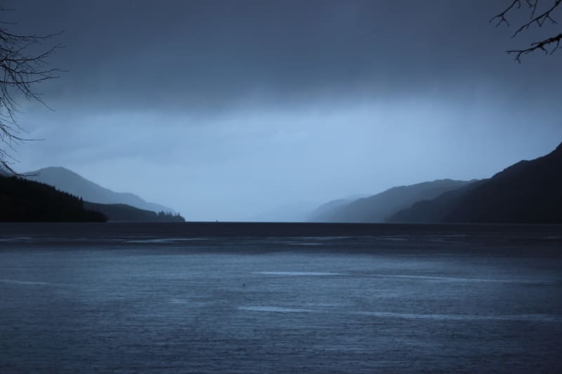 Rain storm over Loch Ness, United Kingdom