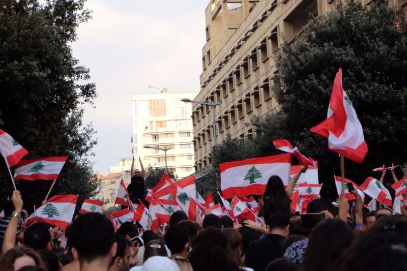 Beirut protests 2019 - Via Wikimedia Commons