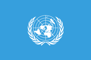 Die Flagge der Vereinten Nationen